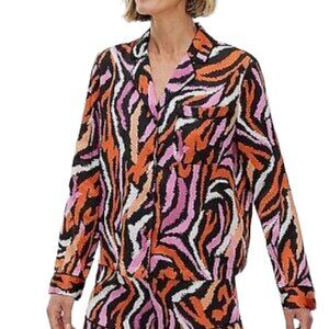 Diane Von Furstenberg Target Women's Disco Zebra Pink Pajama Top I Size: S